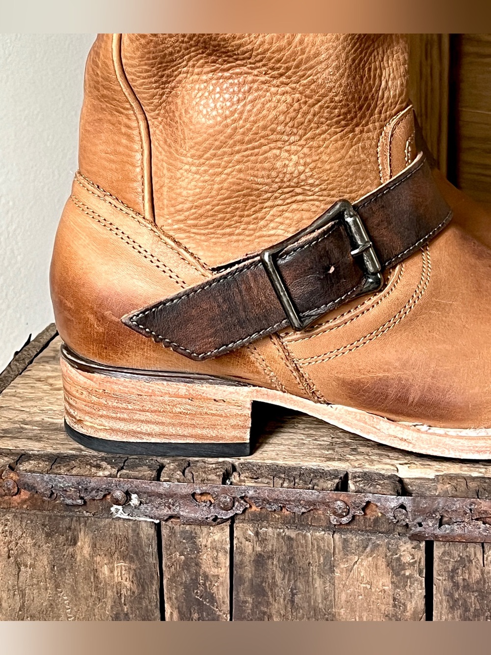 🔴SALE🔴 Freebird by Steven Rip Leather Harness Buckle Mid Calf Motorcycle Boots - Picture 8 of 13